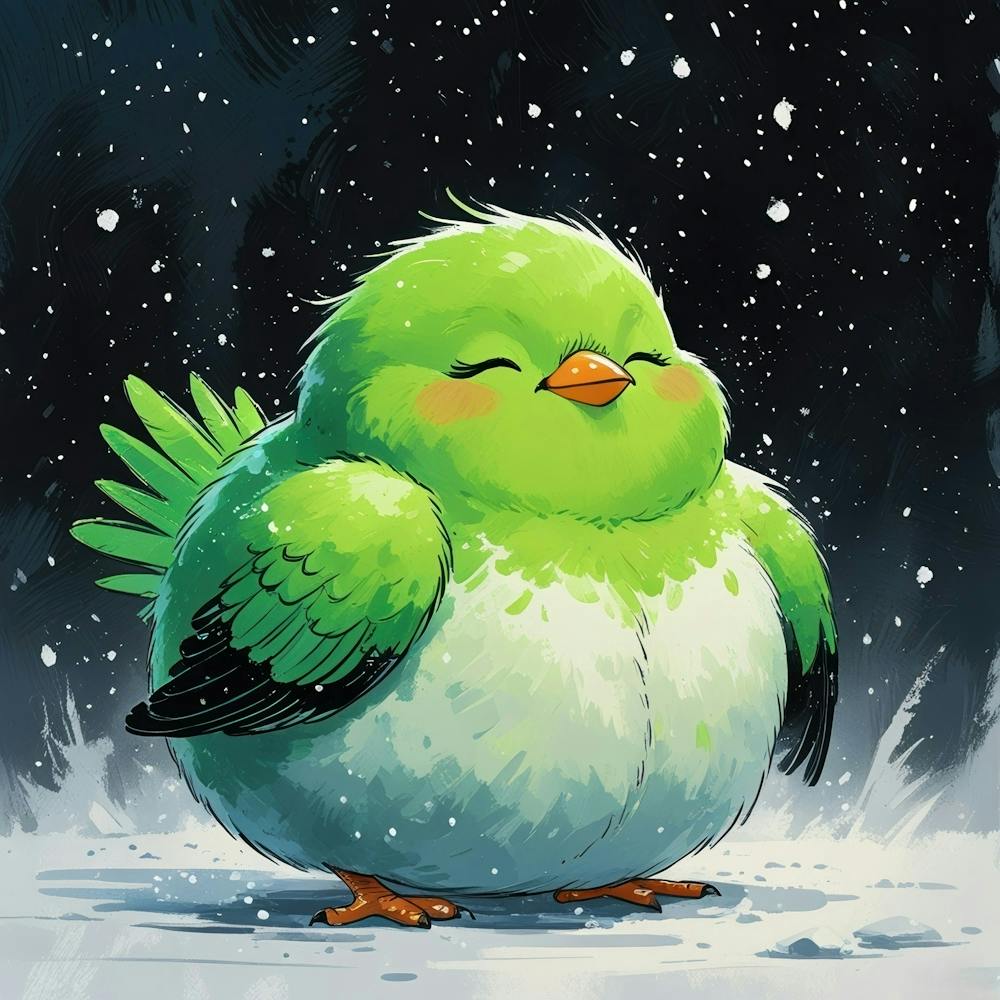 Kleiner Vogel im Schnee