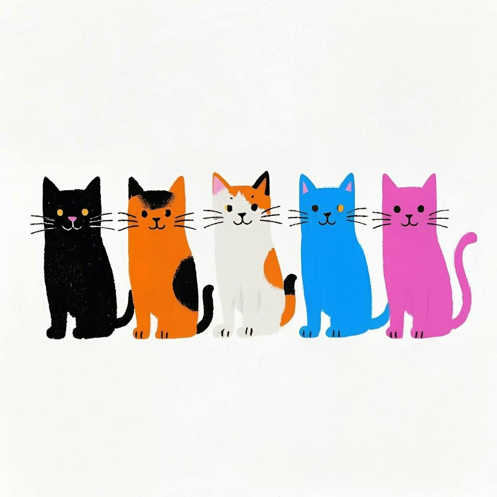 Five Cats In A Row