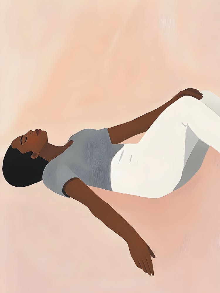 Woman Laying On Her Stomach