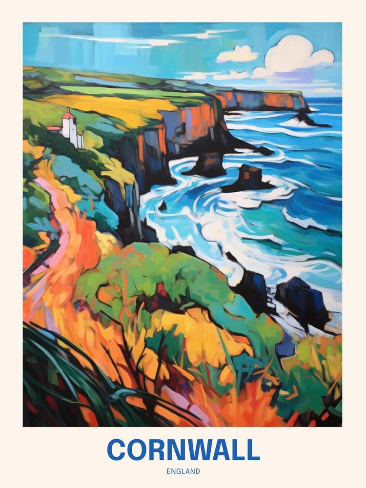 Cornwall England 20 Uk Travel Poster