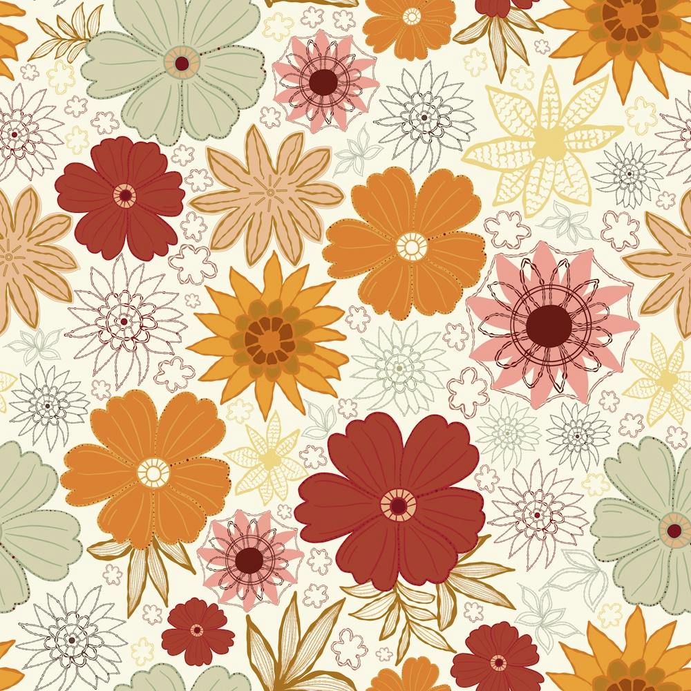 Yellow Cute Floral Pattern