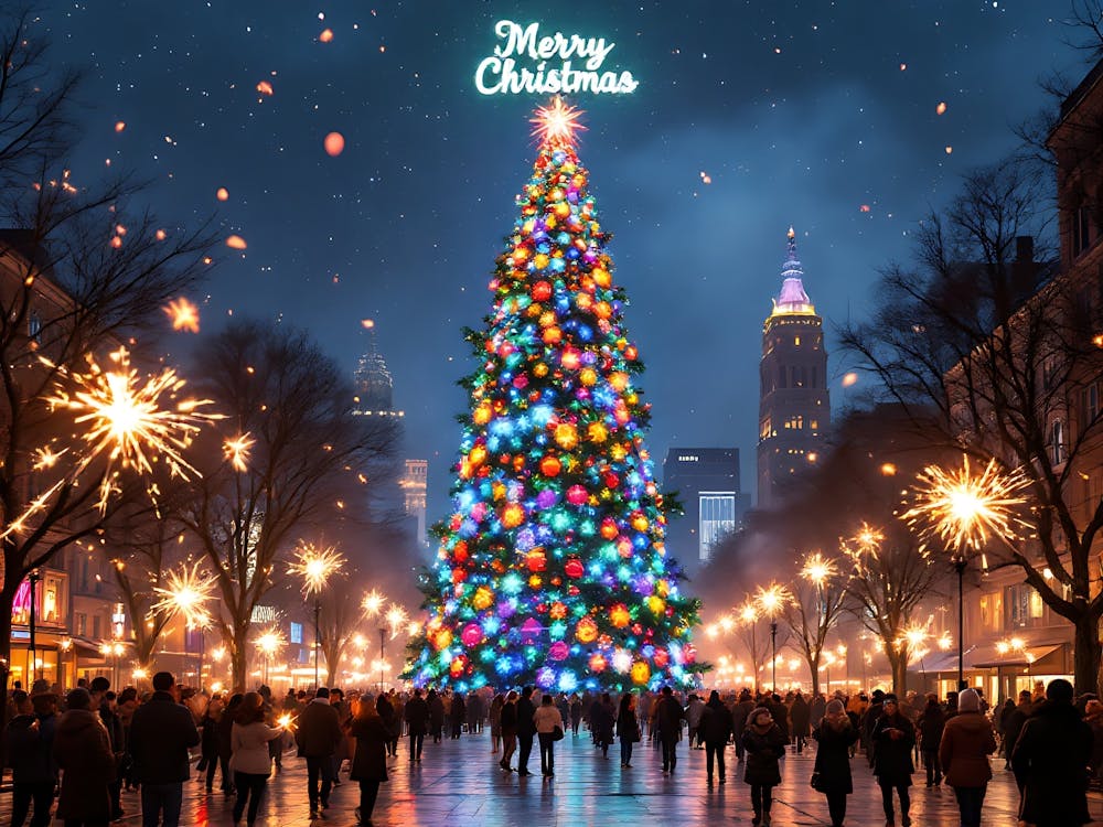 Christmas Tree In The City