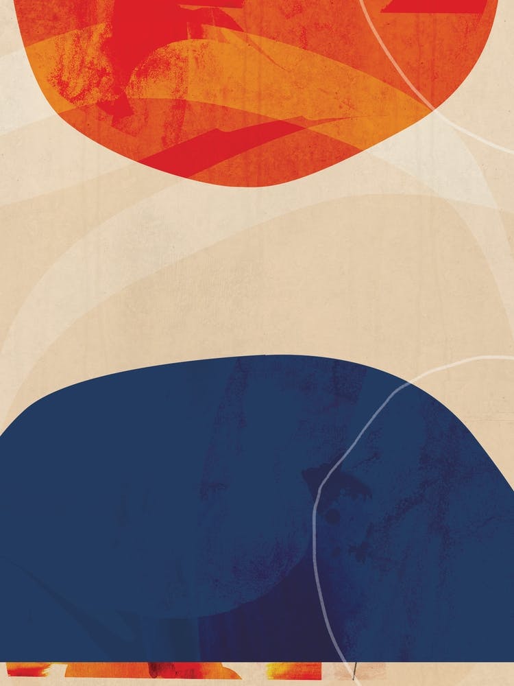 Bold Blues Abstract Print4