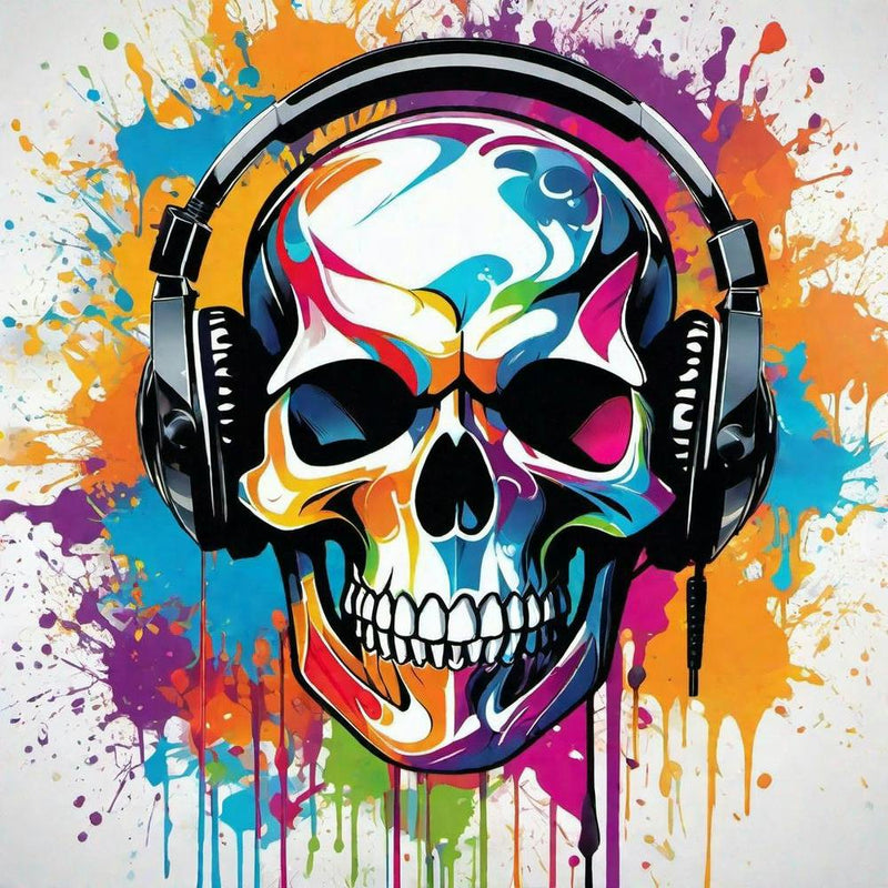 Skull With Headphones 54