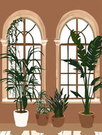 Vector Illustration Of A Living Room With Plants