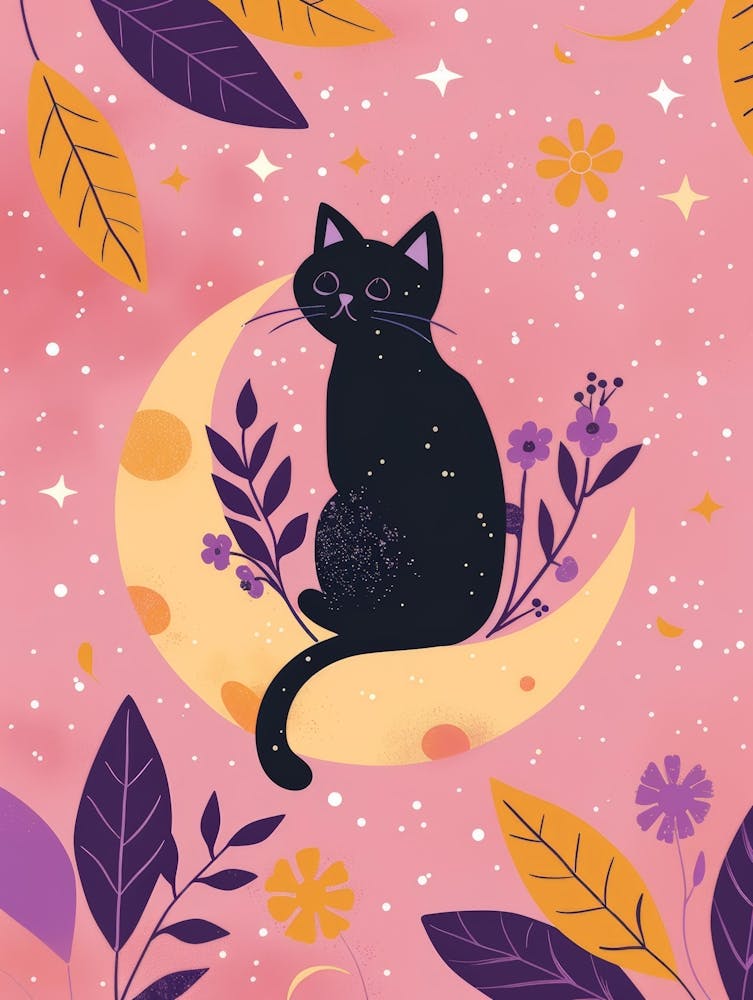 Black Cat On The Moon 3