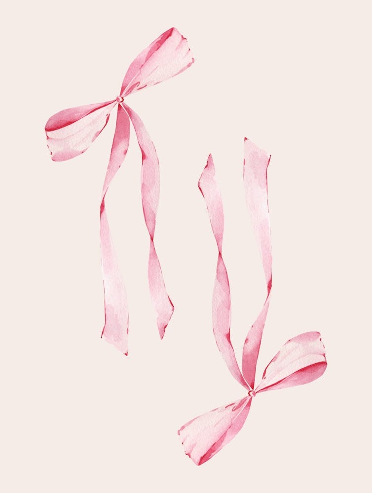 Pink Coquette Bows - Neutral