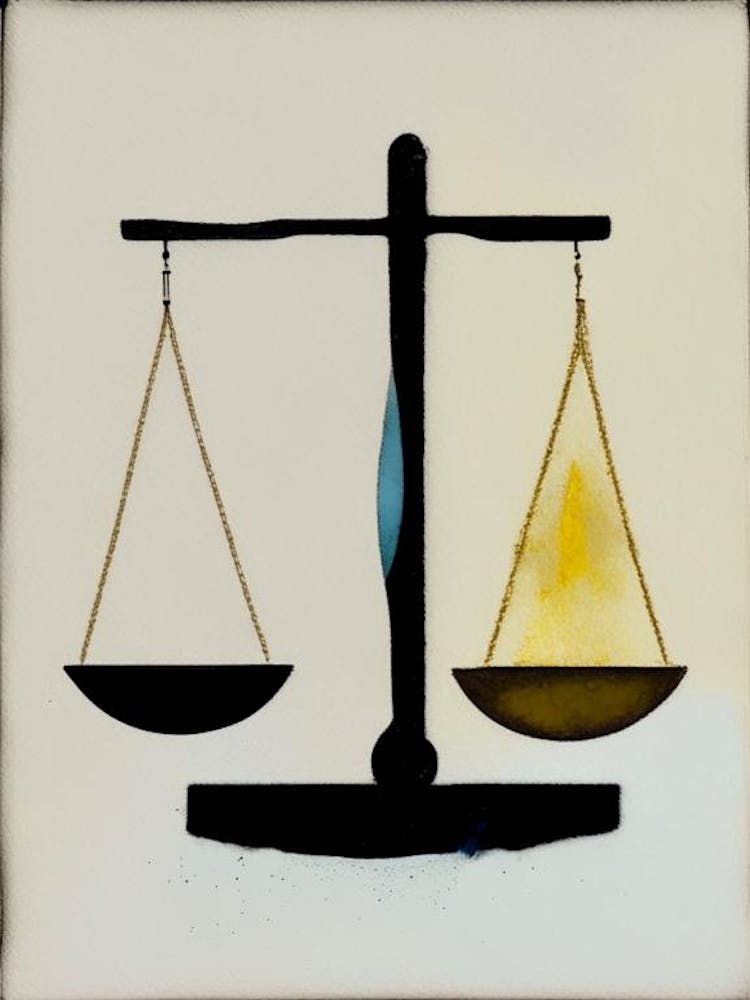 Balance Scale Symbol Abstract Painting