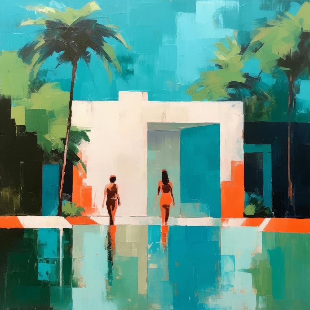 Two People At The Pool