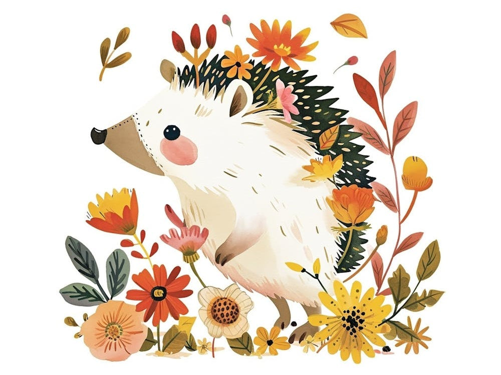 Little Floral Hedgehog 7