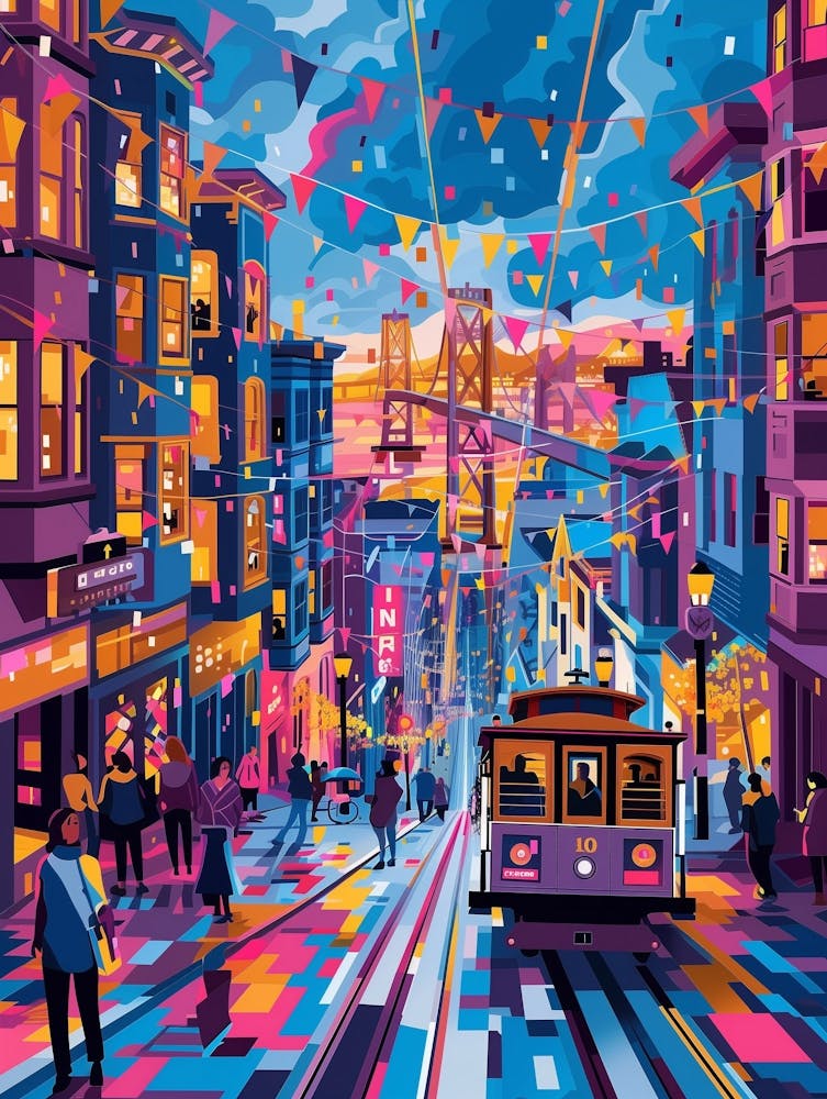 San Francisco Cityscape, Contemporary Art, Souvenir