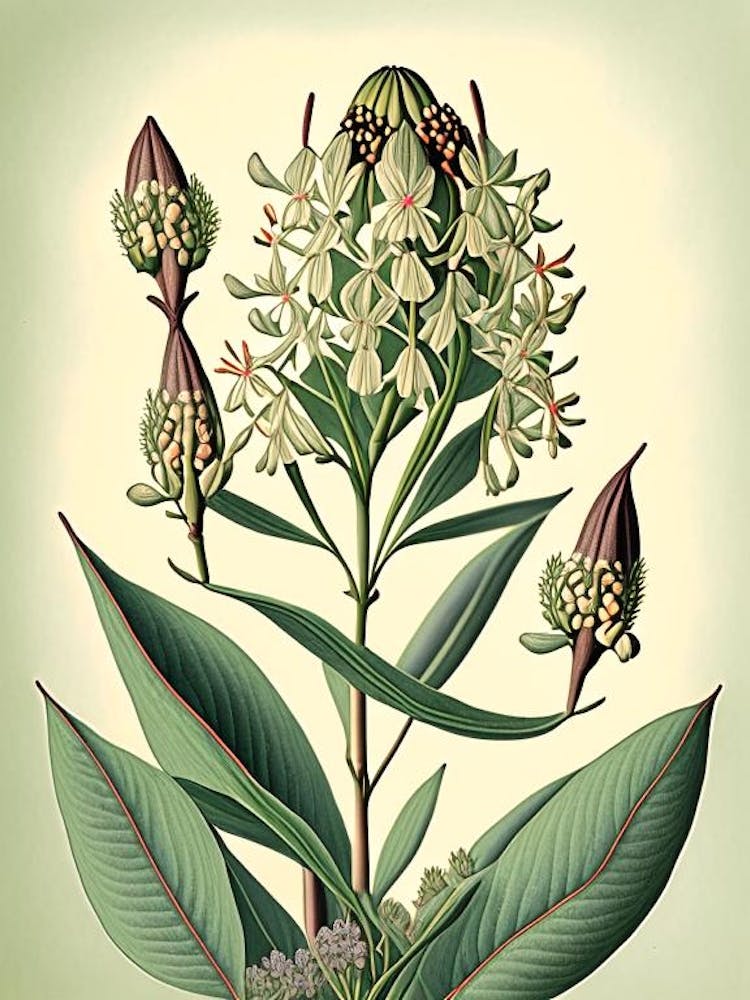 Milkweed Wildflower Vintage Botanical 1