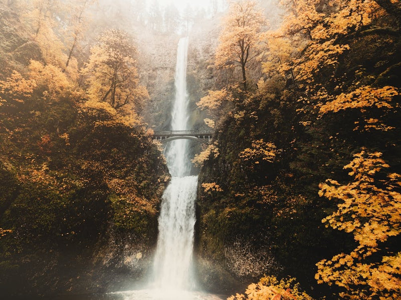 Multanomah Falls Autumn Waterfall