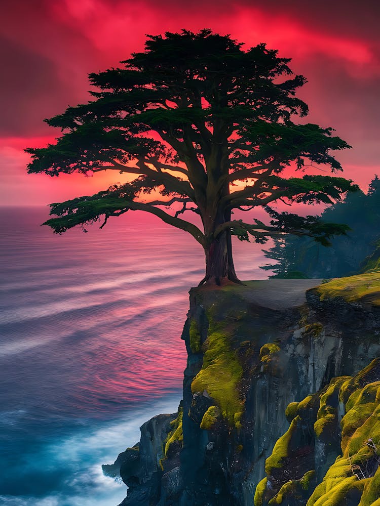 Lone Tree At Sunset 2