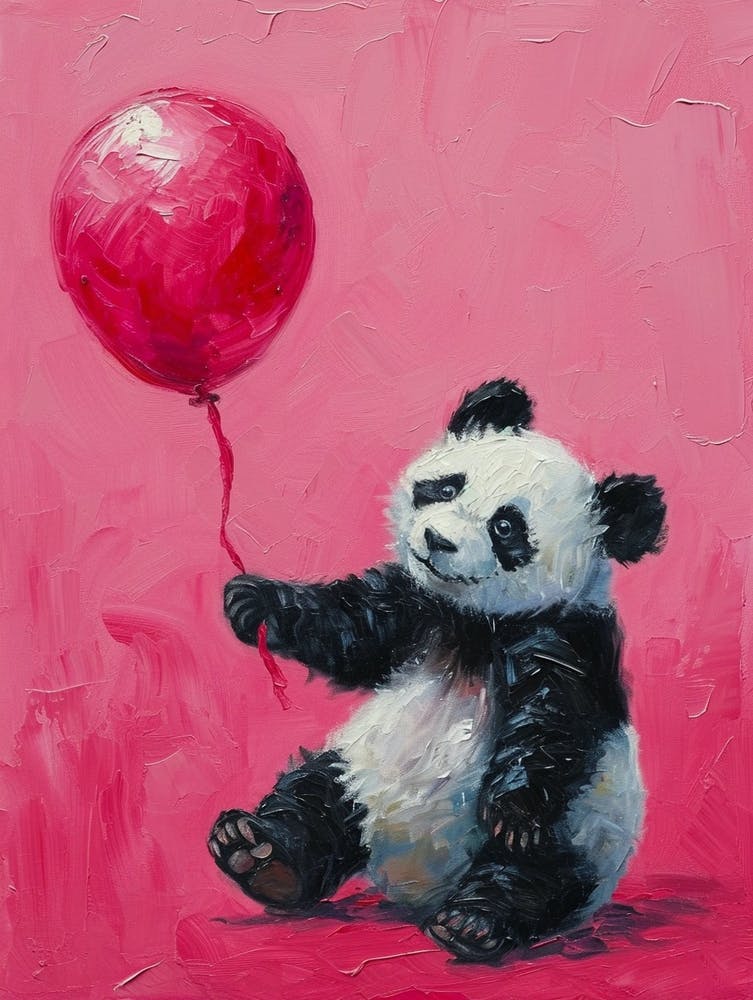 Cute Panda 2 With Balloon