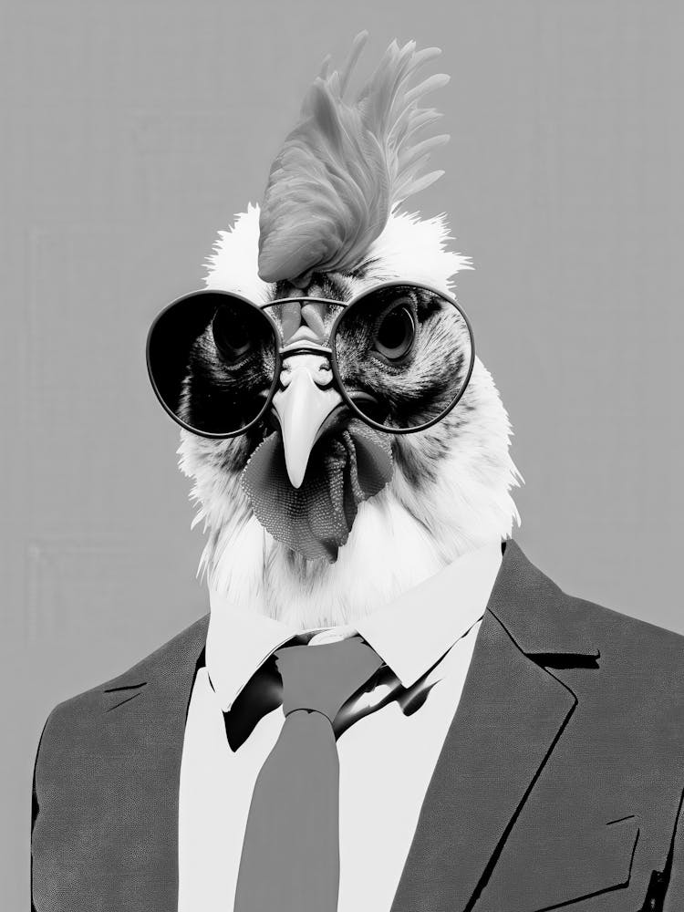 Rooster In A Suit