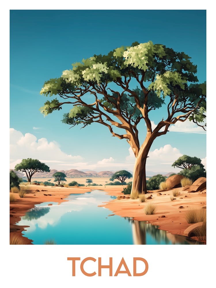 Affiche de voyage Tchad