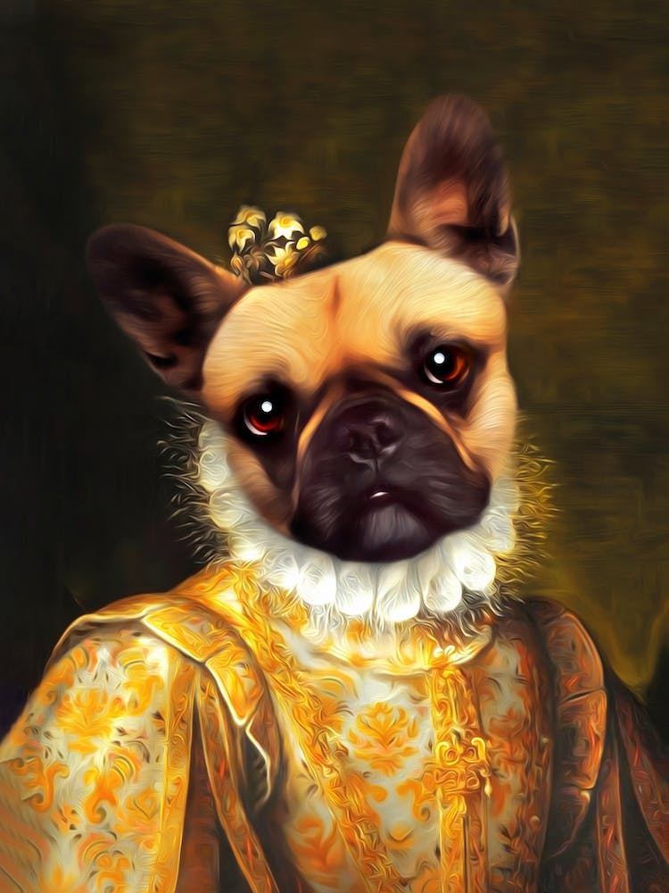 Barbie The Queen Pug Pet Portraits