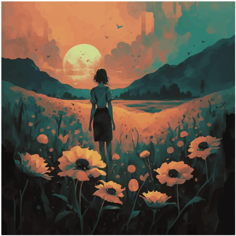 Sunset In The Meadow