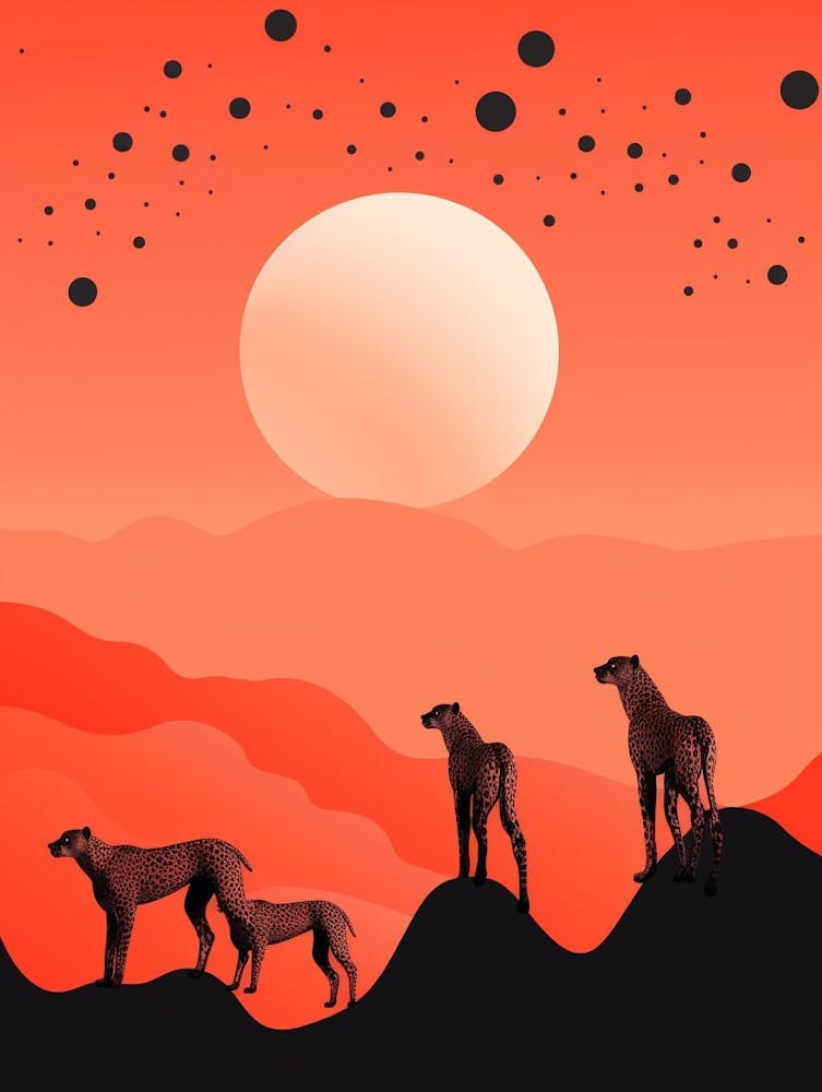 Gepard Minimalistische Abstraktion 4