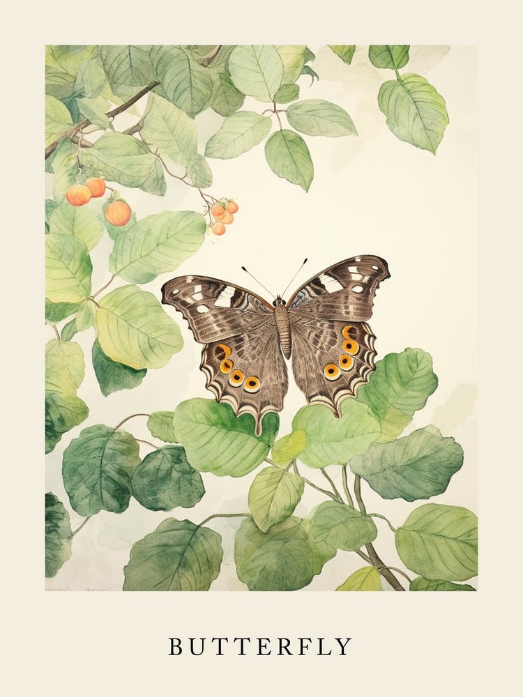 Beatrix Potter Inspired  Animal Watercolour Butterfly 2