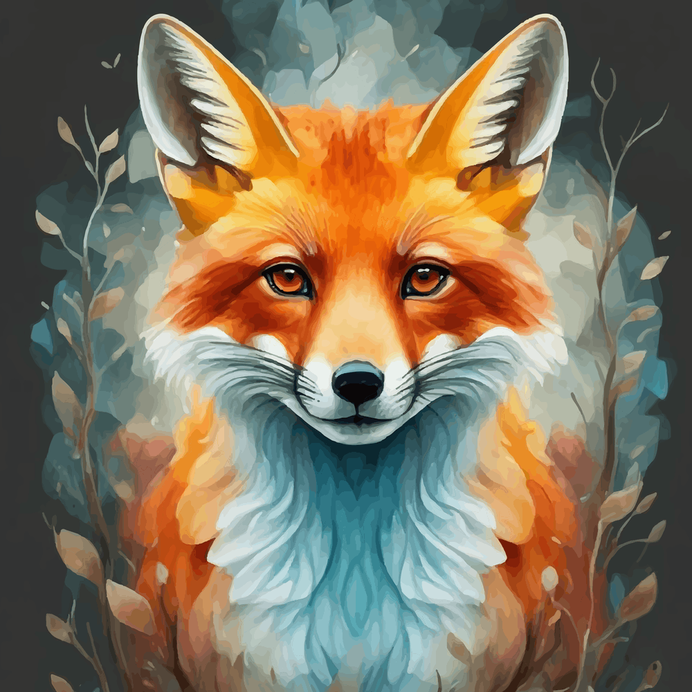 Red Fox , watercolor