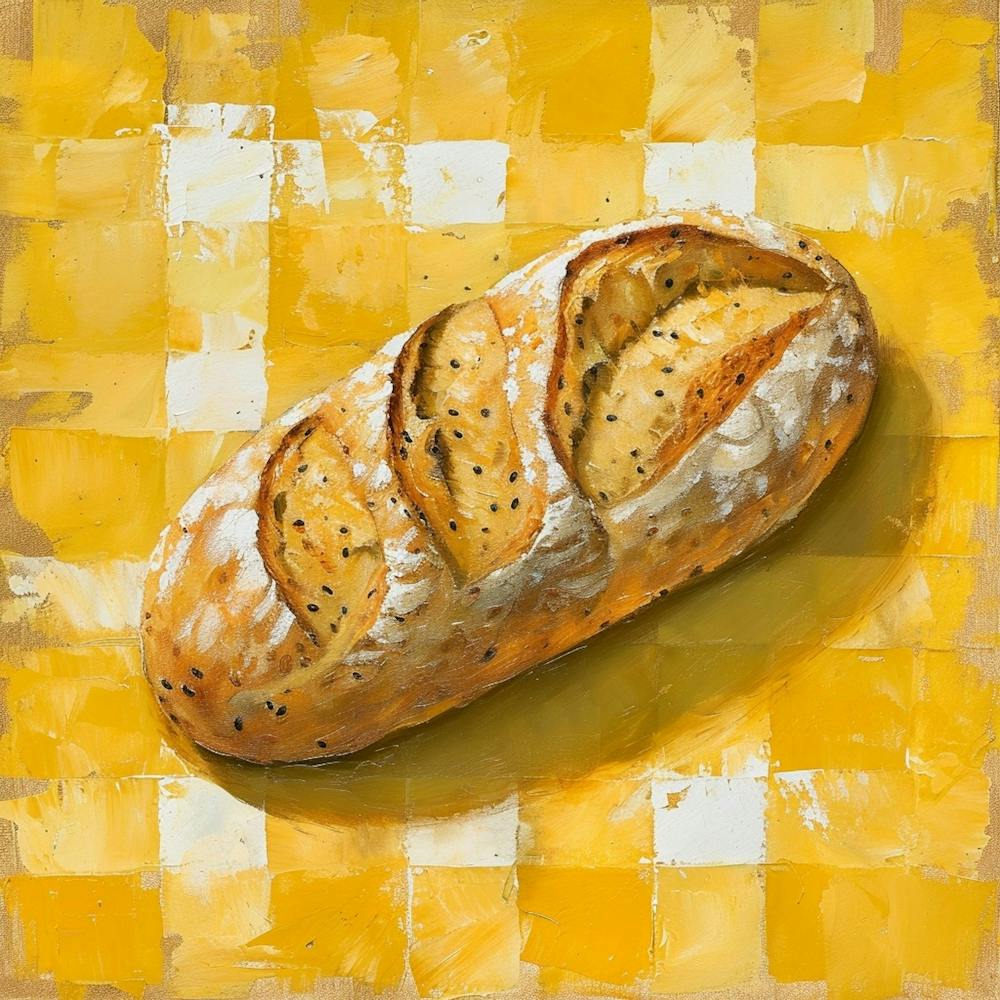 Rustic Bread Yellow Checkerboard 2