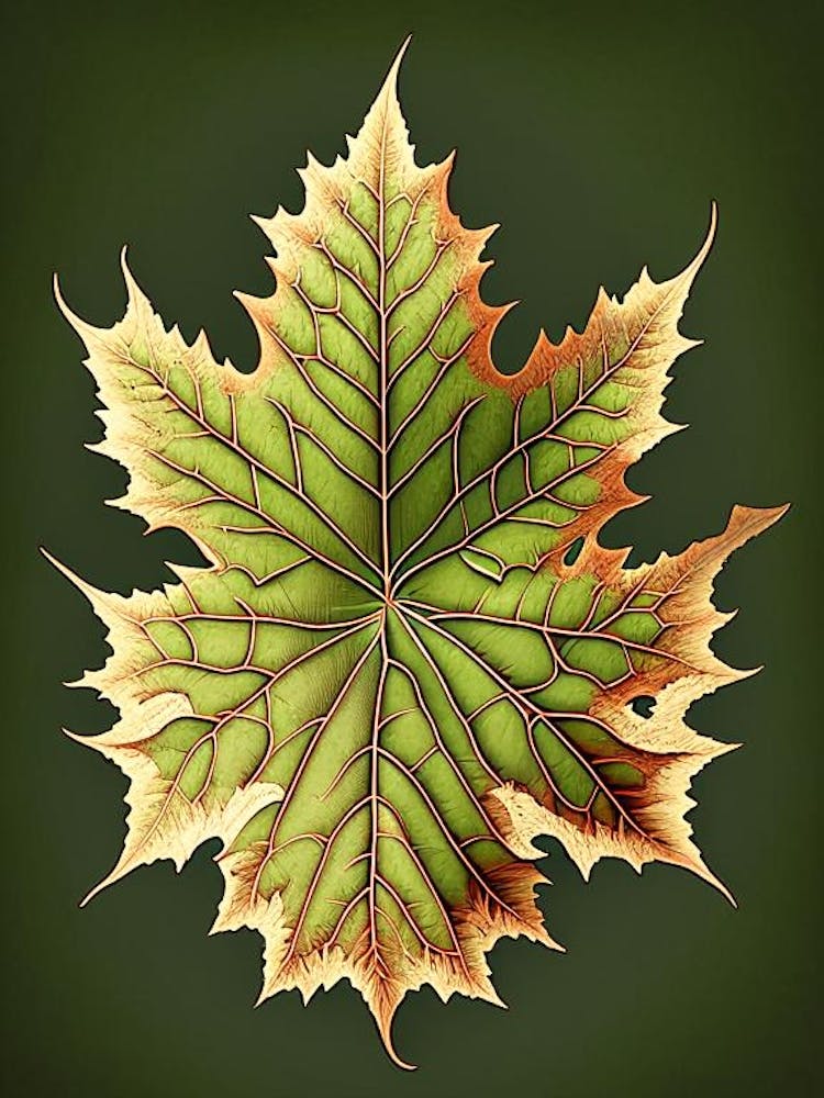 Feuille d'Érable Botanique Vintage 1