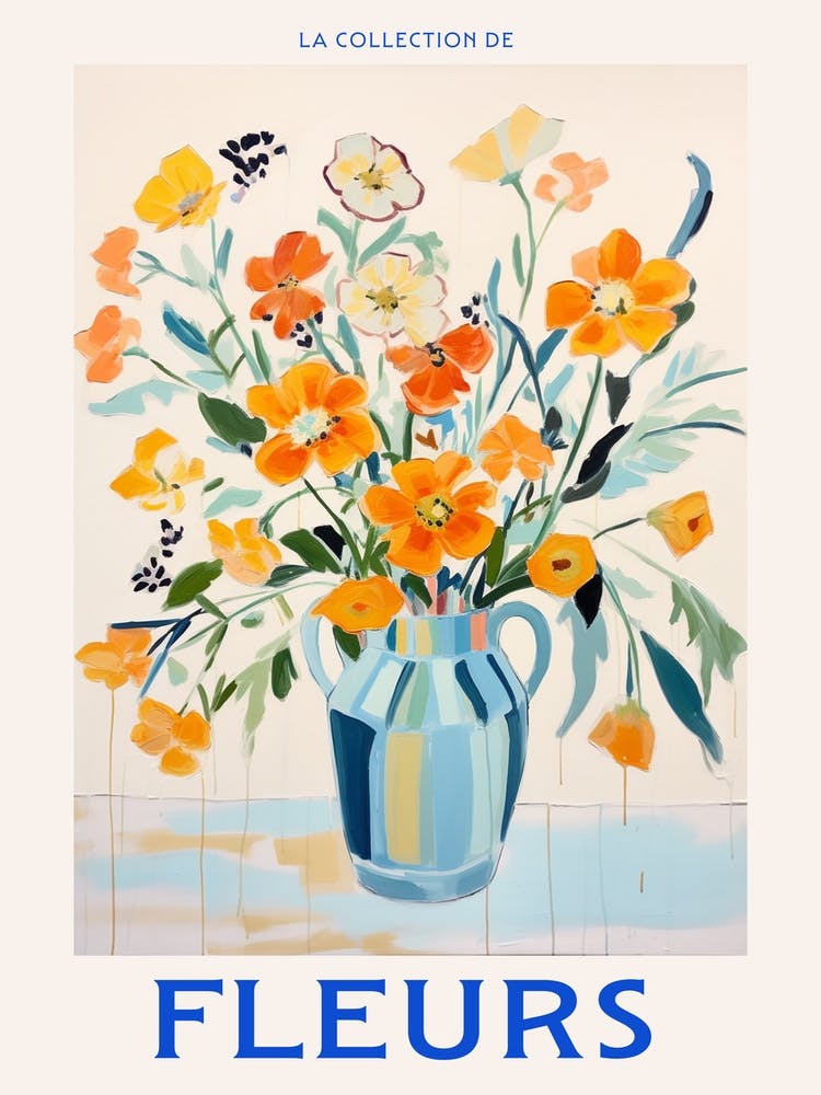 French Flower Poster Flowers 2