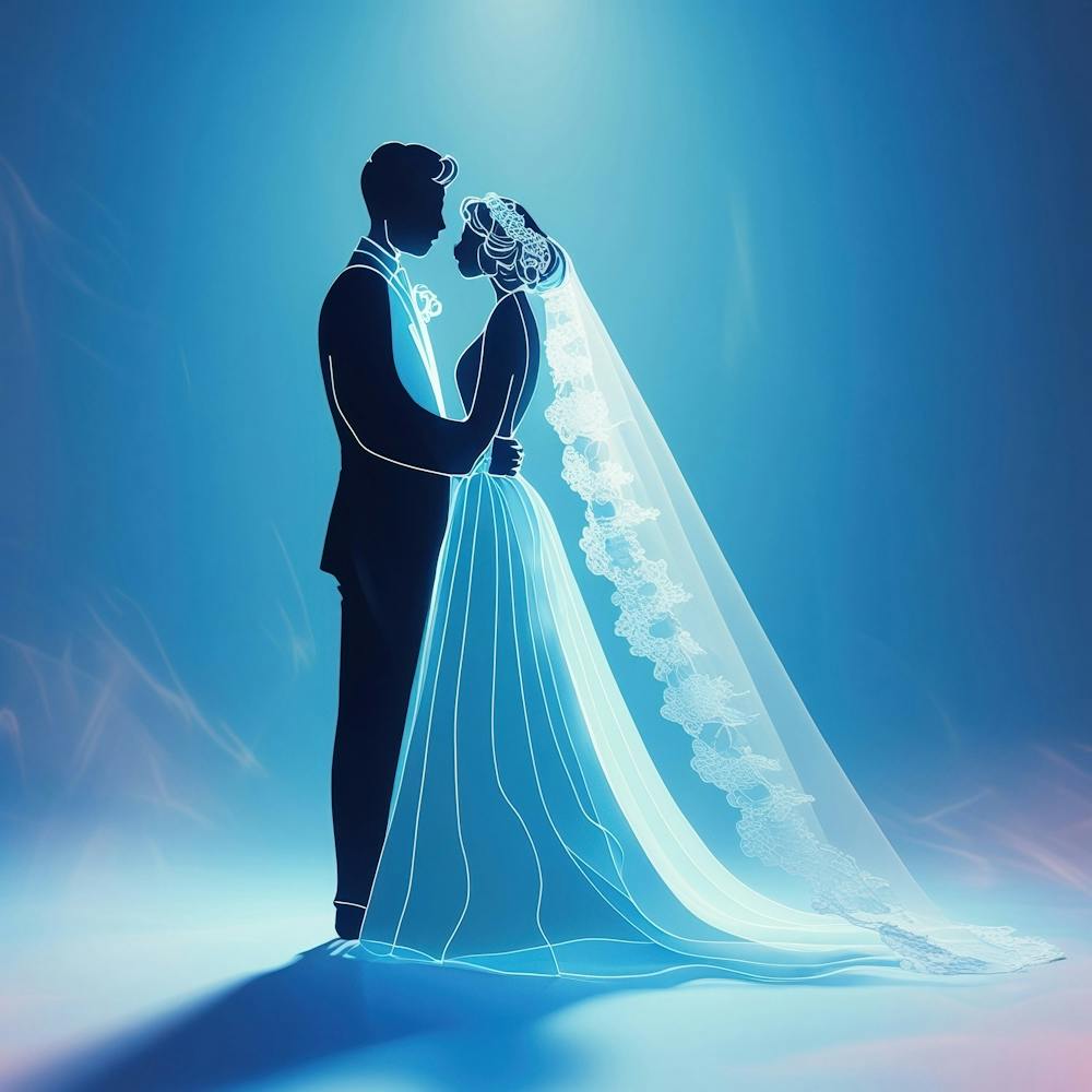 Bride And Groom Silhouette