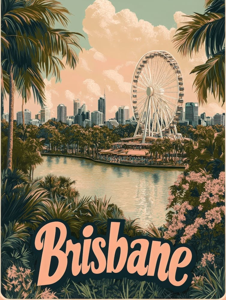 Aihrgdesign A Classic 1960s Travel Poster For Brisbane Showca D05ef333 Bb23 42a5 8e95 5d8c41bac378 1