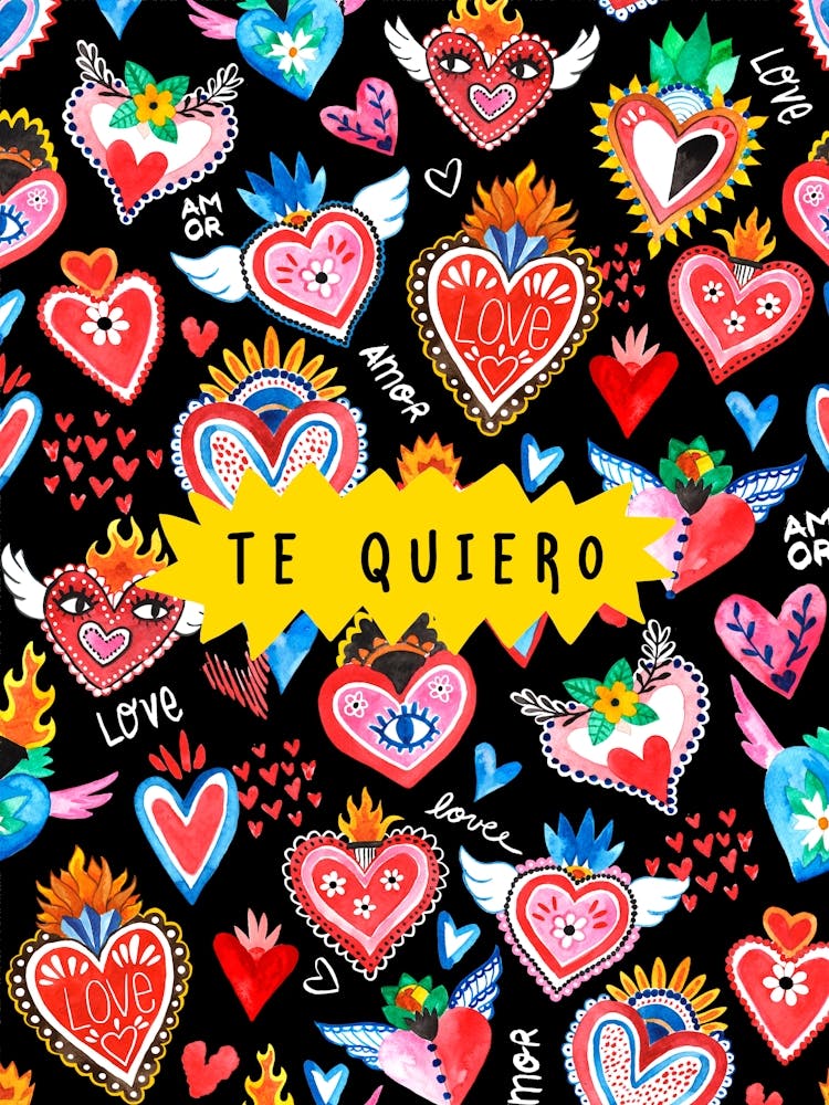 Te quiero(Black background)