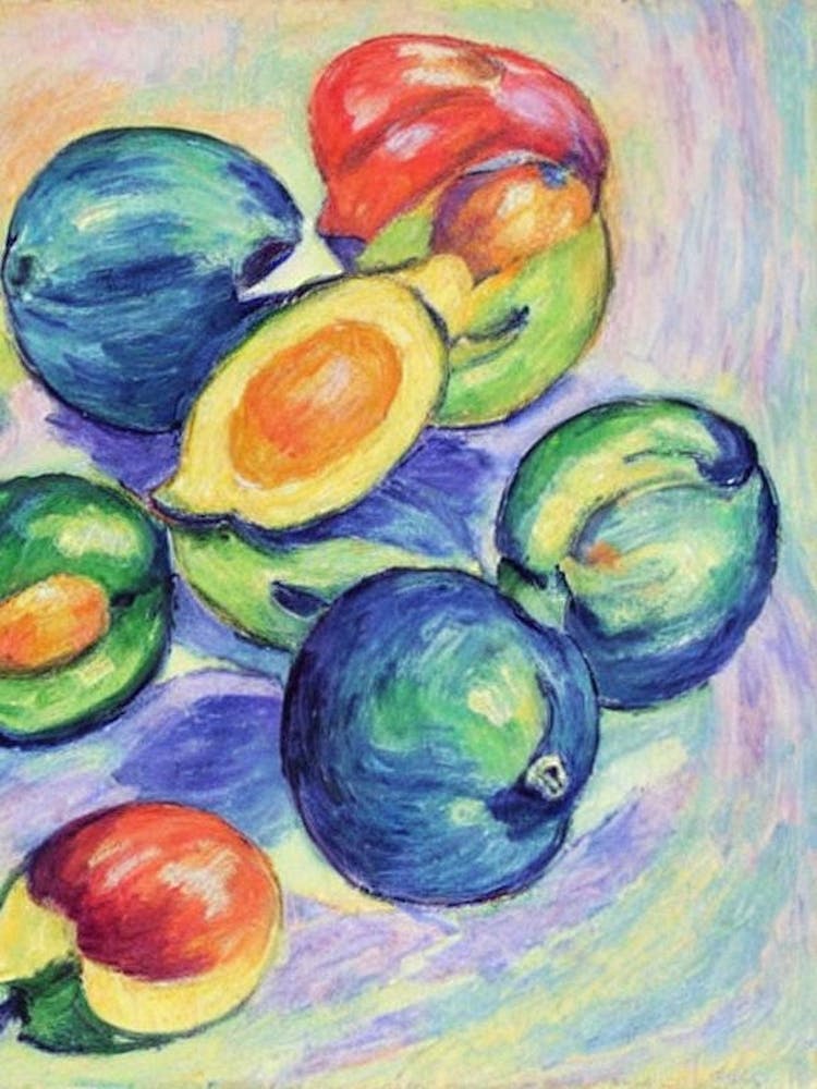 Mangoosteen Vintage Sketch Fruit
