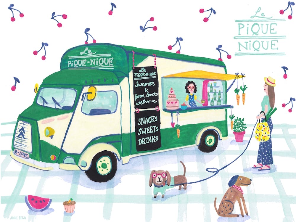 Piquenique Foodtruck Market Scene