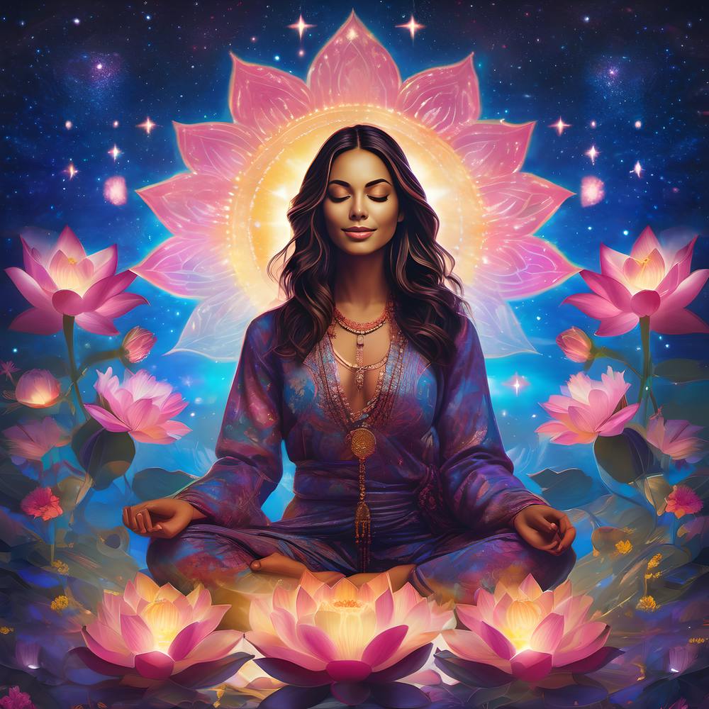 Meditating Lotus Woman