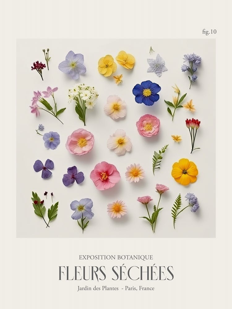 Fleurs Sechees, Dried Flowers Exhibition Poster 10