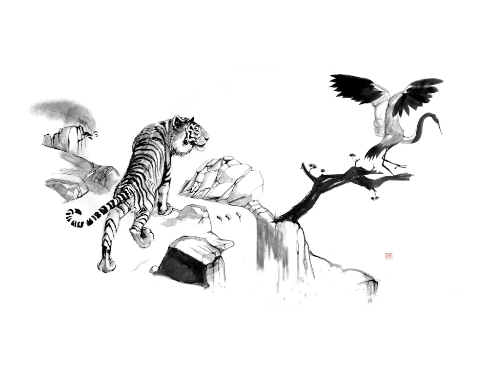 Tiger And Crane