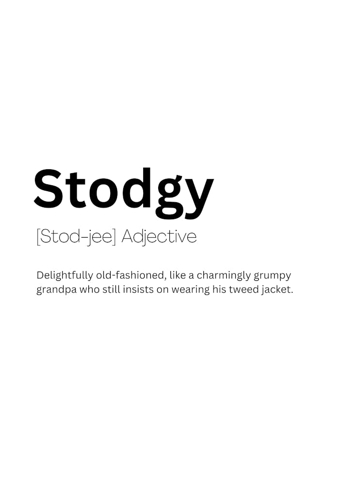 Stodgy Definition Meaning