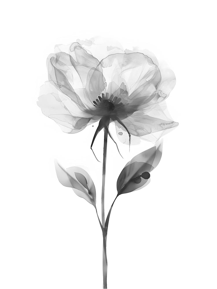 Black And White Flower 16