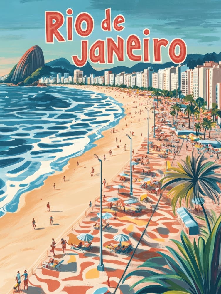 Aihrgdesign A Classic 1960s Travel Poster For Rio De Janeiro 4