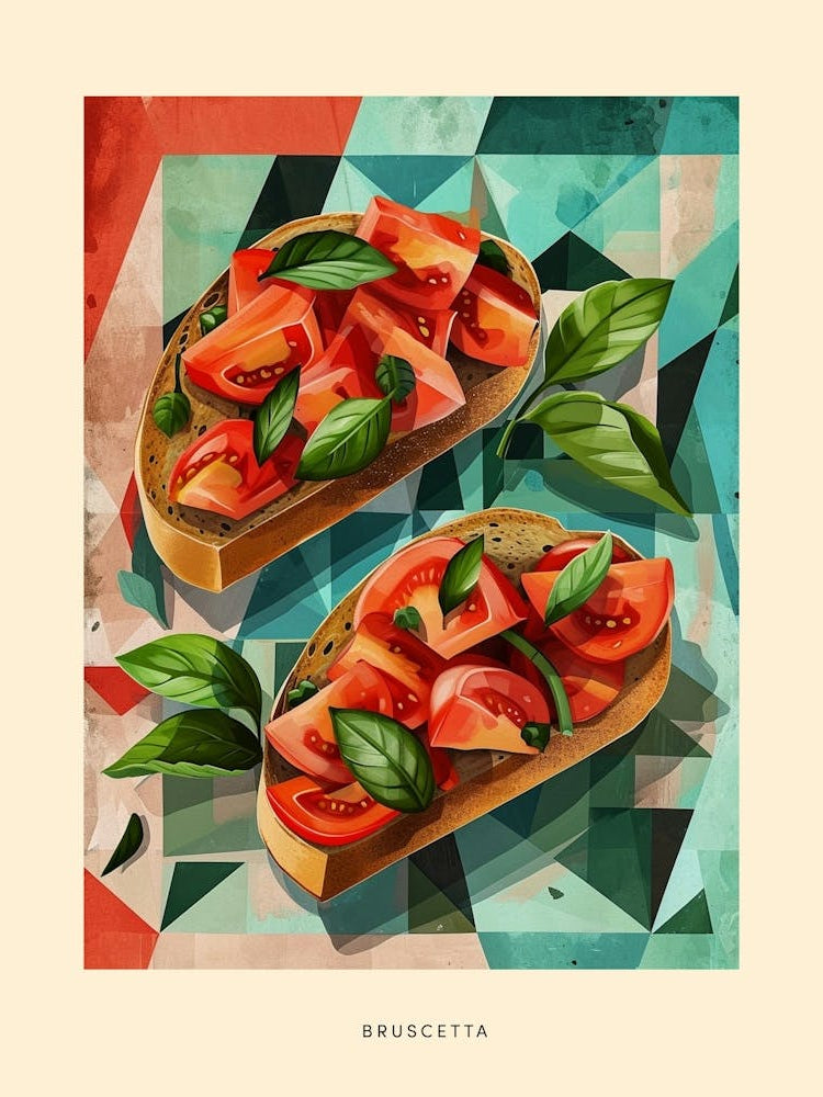 Bruscetta Art Deco Poster 2