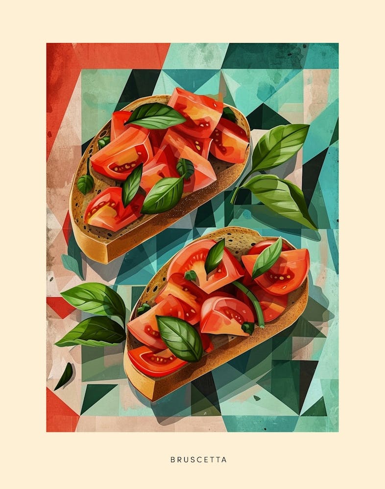 Bruscetta Art Deco Poster 2