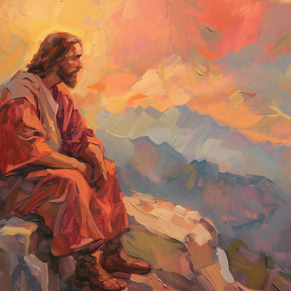 Jesus At Sunset