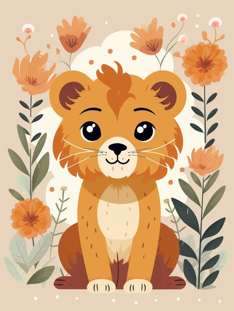Baby Animal Illustration  Lion 4