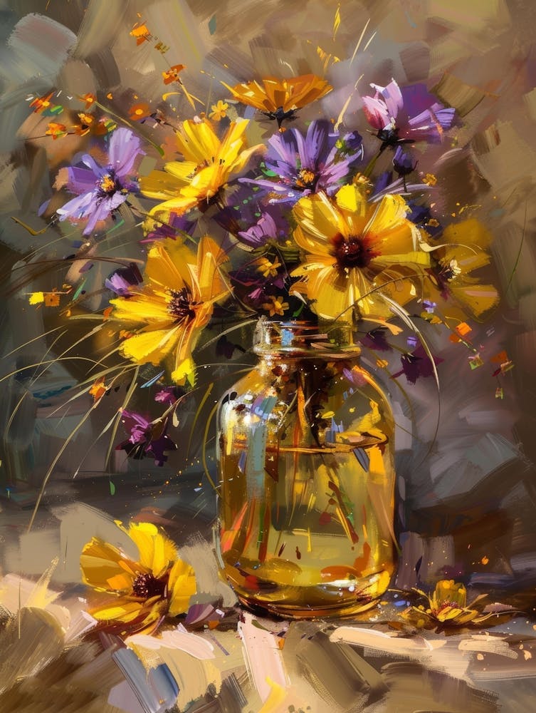 Blumen in einem Glas