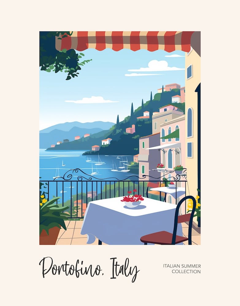 Portofino Cat On A Window 3 Italian Summer Collection