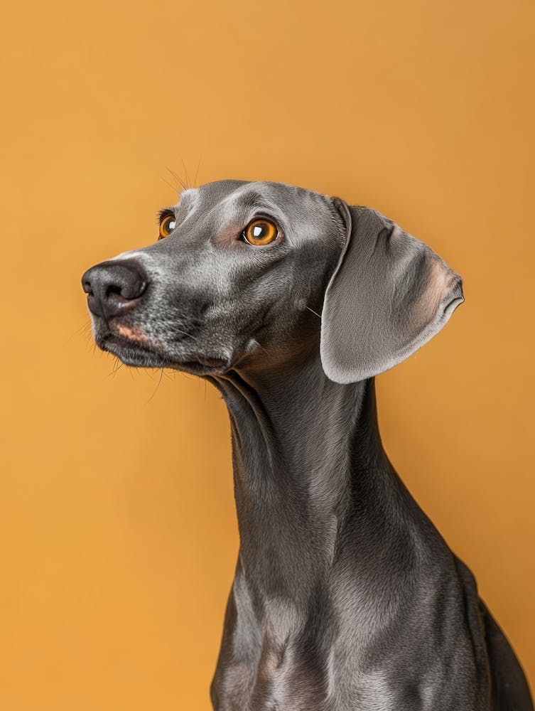 Weimaraner. Generated AI.