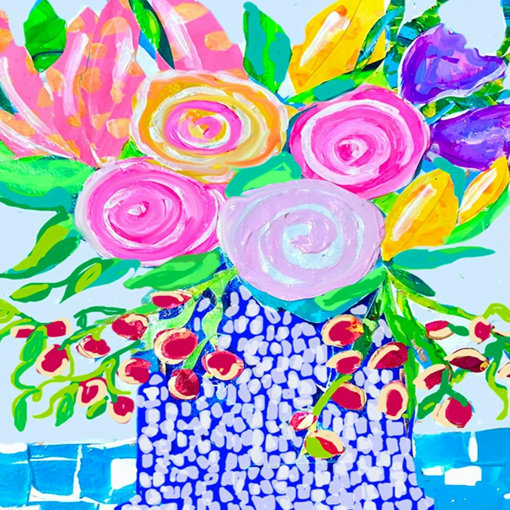 Floral Framed 1 Frame Corner