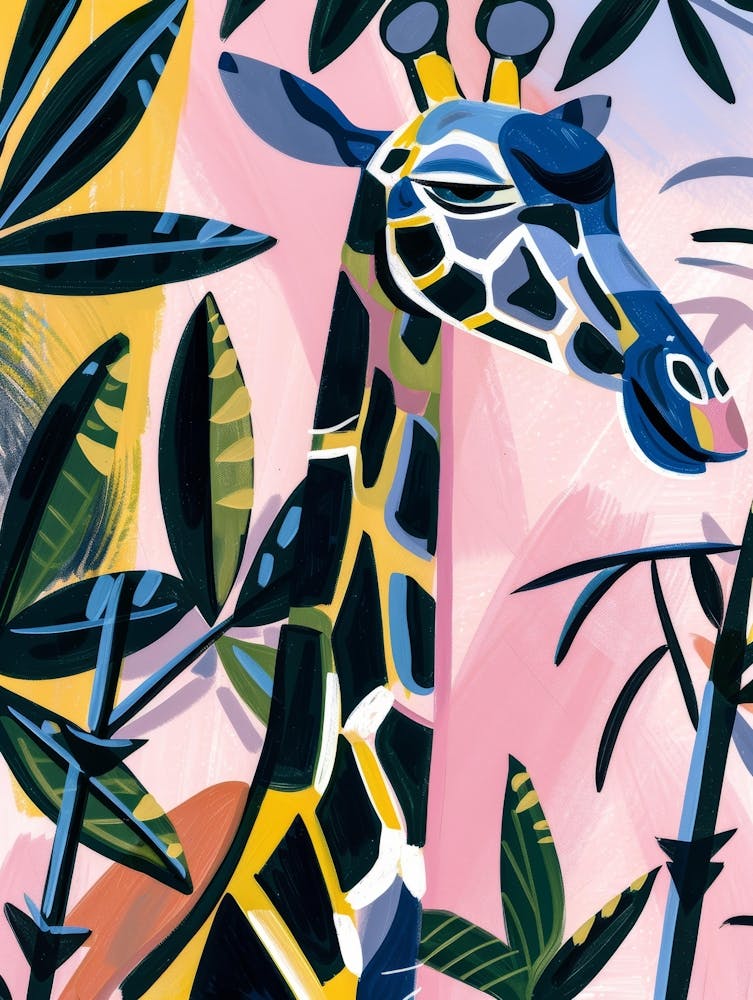 Giraffe In The Jungle 1