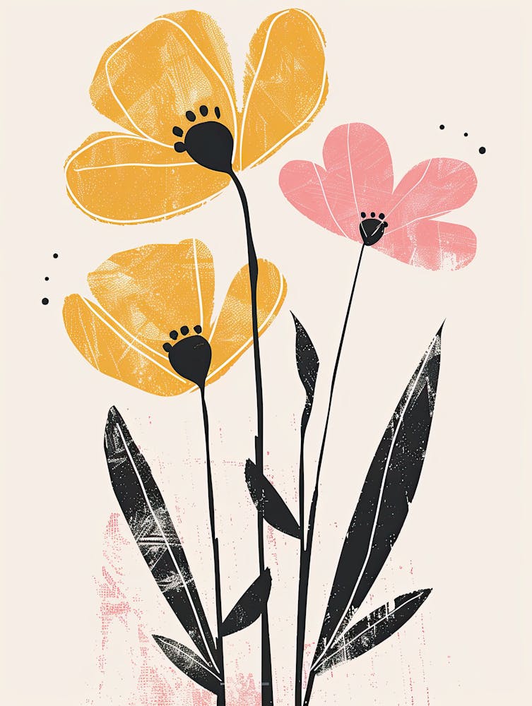 Poppies Boho Minimalist Style 1